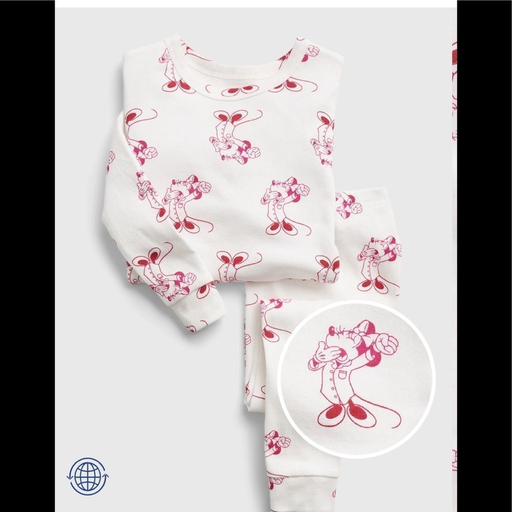 babyGap Disney Minnie Mouse 100% Organic Cotton Print PJ Set